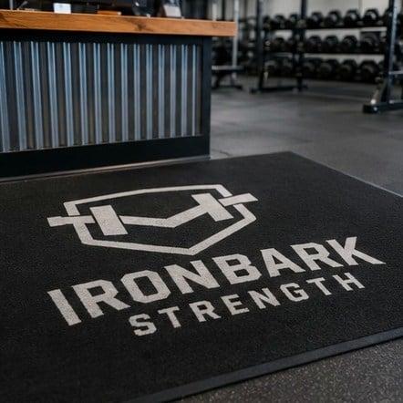 Customized rugs for gyms and studios