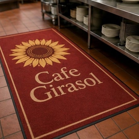 Customized rugs for restaurants and cafes