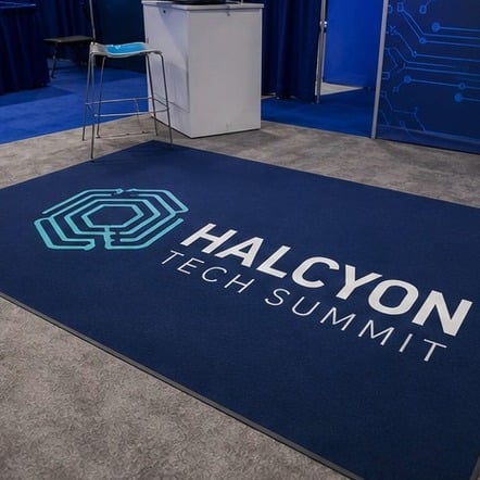 Customized rugs for trade shows and events